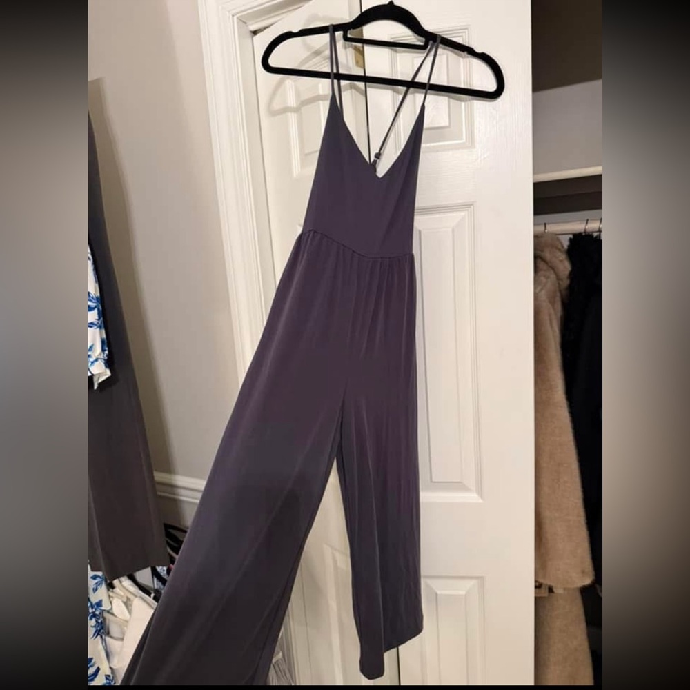 Elegant Dark Gray Women's Midi Jumpsuit